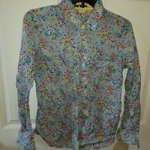 Boden Button Down Floral Shirt Size 6